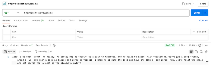 模型模仿海盗给出的答案